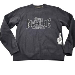 Loser Machine Company Sweatshirt Mens Medium Black Fleece Pullover Logo Graphic